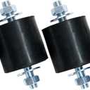 Yarssihha 4 Pack M8 Anti-Vibration Rubber Isolator Mounts, 40x40mm Rubber Studs Shock Absorber, Cylindrical Vibration Isolators for Diesel Engines, Air Compressors, Vibration Motor