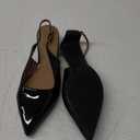 Amazon Essentials Women's Slingback Block Heel (12, Black Patent)