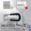 23.6 inch Foldable Handrail Grab Bars, Wall Mounted Toilet Safety Support for Handicap Elderly Seniors Disabled, Shower Bathroom Accessories