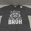 Bruh Raccoon Racoon Camo Hat Youth Teens Kids Slang T-Shirt, Size Medium, M Youth