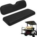 Universal Golf Cart Rear Seat for EZGO/Club Car/Yamaha Replacement Kit, Bottom Cushion and Back Cushion Set, Black