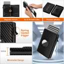 Mens Wallet Card Holder for AirTag - Genuine Leather Smart Wallet for Men Compatible with Apple Air Tag, RFID Blocking, Slim, Minimalist, 9-14 Card Capacity | ID Window | Cash Slot