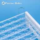5 Pack Plastic Test Tube Rack, 50 Holes Lab Rack Holder for 16mm Tubes, Detachable, Transparent