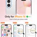 FNTCASE for iPhone 16 Case: [Compatible with Magsafe] Translucent Matte Cases with [Full Camera Protection] [Screen Protector] Military Grade Shockproof Protective Phone Cover - Light Pink