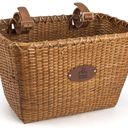 Bike Basket, Handmade Rattan Bicycle Baskets, Front Bike Baskets for Women’, Retro Style Bike Baskets for Adult Bikes, Brown