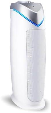 GermGuardian Air Purifier for Home with HEPA Pure Filter, for Wildfire Smoke, Pet Dander, Pollen, Odors, Large Rooms Up To 743 Sq. Ft., Removes 99.97% Pollutants, UV-C Light, 22", AC4825W, White