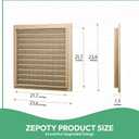 24" x 24" Wood Gable Vent with Metal Screen Large Ventilation Solution, Paintable Finish, Rust-Resistant Mesh for Attics & Gable Vents, Vent Opening: 22" x 22"