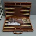 ropoda Sapele Wood Backgammon Board Game Set (18 Inches) for Adults and Kids - Classic Board Strategy Game - Portable and Travel Backgammon Set with Wooden Playing Pieces and Accessories
