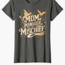 Mom Manager of Mischief Magic Themed Funny Tee T-Shirt. M