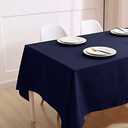 Navy Blue Square Tablecloth 54 x 54 Inch 210 GSM Stain&Water Wrinkle Resistant Washable Fabric Table Cloth for Dining Table Buffet Parties Outdoor Picnic Camping Kitchen