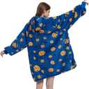 Krifey Wearable Blanket Hoodie, Oversized Sherpa Fleece Sweatshirt with Giant Pocket, Birthday Gifts for Women, Mom, Sister (Cookies)