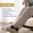 Pembrook Ankle Diabetic Socks for Women and Men - 6 Pairs | Low Cut Neuropathy Socks for Women | Smooth Toe Seams (Black)