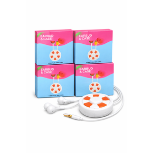 Wired Earbuds W/Case Pack Of 4