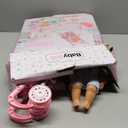 deAO Baby Doll Stroller Set with 13 inch Doll,Kids Play Stroller Toys,13" Baby Doll Set with Foldable Doll Stroller,18 PCS Baby Doll Accessories with 2 Sets Doll Clothes