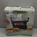 Chefman Panini Press Grill and Gourmet Sandwich Maker Non-Stick Coated Plates, Opens 180 Degrees to Fit Any Type or Size of Food, Stainless Steel Surface and Removable Drip Tray, 4 Slice, Black