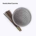 2 x Gray Cement Spiral Incense Holder - Modern Minimalist Upright Standard Size Incense Burner - Incense Sticks Not Included