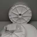 Knape & Vogt PFN18S3T-W 40.25 by 18 by 18-Inch 3-Tier Round Polymer Lazy Susan Cabinet Organizer, Full,White