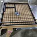 NectaCol 3'x 6' Gridwall Panel Display Stand with T-Base, Black Wire Grid Wall Panels with Wheels, Craft Display Rack, Art Display Stand, Retail Display, Show Rack, 1 Pack