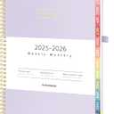 Forvencer Academic Planner 2025-2026, Hardcover Weekly & Monthly Calendar Planner, July 2025 - June 2026, 8.5" x 11", Daily Agenda Book with Tabs, College Organizer Notebook, School Supplies for Student Teacher Classroom, Purple