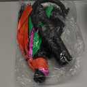 Poshetion Witch Halloween Costumes for Girls, Light Up Witch Dress with Witch Broom and Hat, Kids Witch Costume Glow in the Dark for Halloween Wicked Dress-Up Cosplay Party (Orange-S)