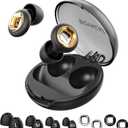 Ear Plugs for Sleeping Noise Cancelling, 45dB Reusable Earplugs for Noise Reduction, Hearing Protection Ear Plugs with 8 Ear Tips, Soft Silicone Earplugs for Sleep, Concerts, Snoring, Study (Black)