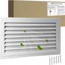 24"*16" Gable Vent,Aluminum Alloy Wall Vent Shed Vents,with Removable Strainer and 180 Degree Opening Angle.Ideal for Attic,Shed,Garage,Play House,Coop.[Inside Dimensions:22"w X 14"h]-White 1 Pack