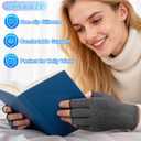 DRNAIETY 2 Pairs Arthritis Compression Gloves- for Hand Arthritis, Carpal Tunnel Pain, Rheumatoid Arthritis, RSI, Fingerless, Anti-Slip, Breathable Gloves for Men & Women, Typing, Daily Use(S, Gray) (Grey)