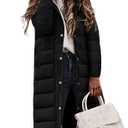 Womens Winter Long Puffer Coat Thicken Ladies Quilted Jacket Puffy Padded Zip Hood Parka Side Zipper Trendy 2026 M