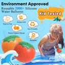 Reusable Water Balloons Refillable for Kids: Soft Tomatoes Material Self Sealing for Outdoor Activities - Summer Pool Beach Water Bomb for Boys Girls 3-12 Years (12Pack)