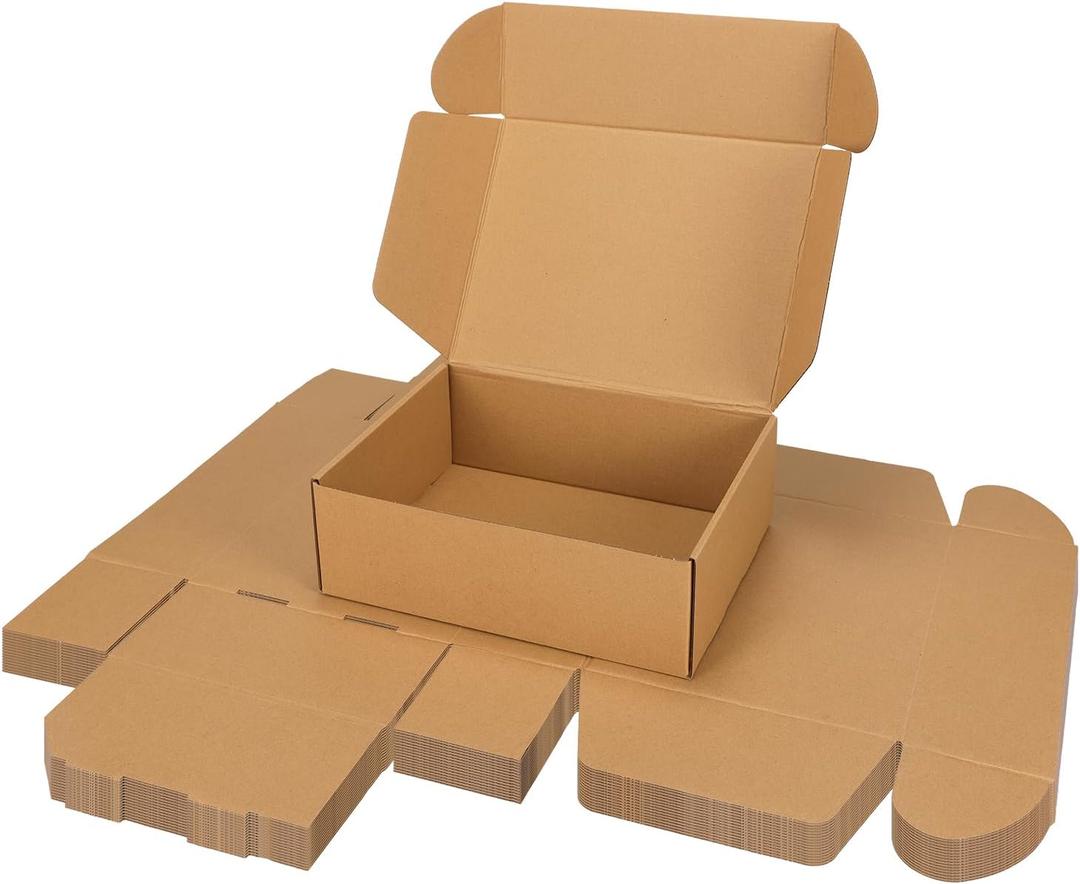 PHAREGE 12x9x4 Inch Shipping Boxes 15 Pack Brown, Tab Lock Tuck Top Mailer Boxes for Packaging Small Business, Cardboard Gift Boxes for Wrapping Mailing Present