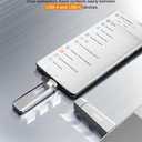 Orlian 256G External Portable SSD USB Solid State Drive, Up to 1000MB/s 3.2 Gen 2 Solid State, Type C + USB A Dual Drive for iPhone15,16/ipad/Mac/Android/Windows Laptops, Silver