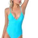 Solid Color Swim Wear for Women 2023 Vintage Beachwear Backless Bathing Suit Lady One Shoulder Bikini Set, Medium Size