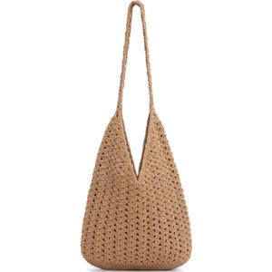 Pleneal Crochet Beach Bags for Women, Summer Beach Tote Bag, Soft Woven Purses Shoulder Bag for Vacation