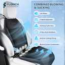 FLORICH Cooling Car Seat Covers Blowing & Suction Ventilated Car Seat Cushion with 8 Turbo Fans 12V-24V 3-Speed Adjustable Car Seats Cooling Pad Universal Fit for Car SUV Truck Van Summer Driving