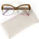 4 Pack Computer Reading Glasses Blue Light Blocking Anti Eyestrain Flexible Lightweight Square Readers for Women Men