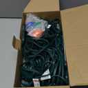 PASUTO 50FT C7 Christmas Lights Outdoor, Multicolor Vintage Christmas Lights String with 50+5 Ceramic Bulbs, Hanging Christmas Light Green Wire for Holiday Party Wedding Christmas Decorations