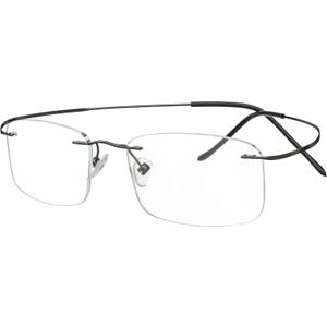 Eyekepper Titanium Rimless Reading Glasses Readers Men Women Gunmetal +1.5
