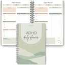 ADHD Daily Planner for Neurodivergent Adults - Productivity Daily Planner & Task Management to Stay Organized and Focused (Green)