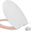 Heated Toilet Seat with Plug-in and Seat Soft Close, New technology for skin feel surface, Easy Installation(Round)