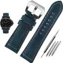 Vintage Leather Watch Bands for Men - Top Grain Leather Compatible with Panerai Watch Band - 26mm
