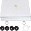 5 x 5ft Ceiling Leak Diverter with Hose and Grommets Heavy Duty Roof Leak Diverter White Leak Diverter Tarp with Hose Water Diverter Tarp for Roof Leak Fix