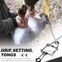 Qualirey 1 Pc Aluminum Grip Setting Tongs 20 Inch Trap Set Tool Trap Setting Tool for #220 to #330 Traps