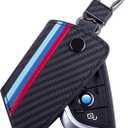 JKCOVER Compatible with BMW X1 X5 X6 5 Series 7 Series Key Fob Holder Accessories (Black)