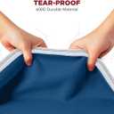 HOLDN STORAGE Premium Wrapping Paper Storage Container - Durable 600D Tear-Proof, Fits 27 Rolls Gift Wrap, Extra Pockets for Ribbons & Bows, Underbed Storage - Ideal for Holiday Christmas, Blue