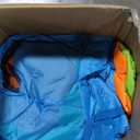 WELLFUNTIME Inflatable Jumping Castle with Blower, and Bouncy House with Double Slide with Basketball Ring, Jumping Area for 3 Kids