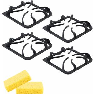 Upgraded 316202405 Cast Iron Stove Burner Grate Set for Frigidaire Kenmore Gas Ranges, Gas Stove Burner Grates Replacement Parts, 8.8 x 8.8 Inch Grates 4 Pcs