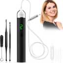 Ear Vacuum Wax Remover with 3 Levels Strong, Rechargeable Reusable Ear Wax Removal Kit, Electric Ear Wax Suction Removal for Adults and Kids (Black)