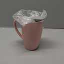 Fashionwu 16 Ounces Tea Mugs with Infuser and Lid, Ceramic Coffee Mug for Loose Leaf, Coffee, Cocoa and Milk, Office Home Tea Gift for Tea Lovers, Pink