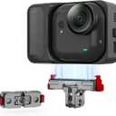 BRDRC Quick Release Mount for Insta360 GO Ultra, Aluminum Alloy Magnetic Expansion Adapter with 1/4 Inch Screw & for GoPro Adapter for Insta 360 GO Ultra Accessories