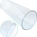 Piutouyar Round Clear Rigid Tubing Pipe,3.78 Inch (96 mm) ID x 4 Inch (100 mm) OD x 12 Inch (305 mm) Length Rigid Tubing Plastic Polycarbonate Tube